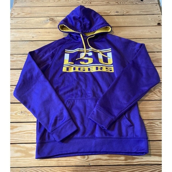 LSU Tigers Hoodie Sweatshirt Size Large Men’s Purple - Picture 1 of 6